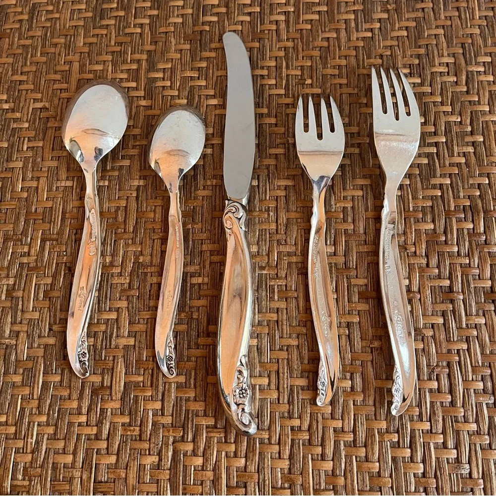 Leilani Silver-plated Silverware - Vintage 1847 Rogers Bros, One Place Setting